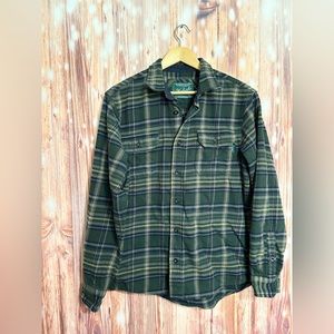 Woolrich Blue Green Check Button Down Medium